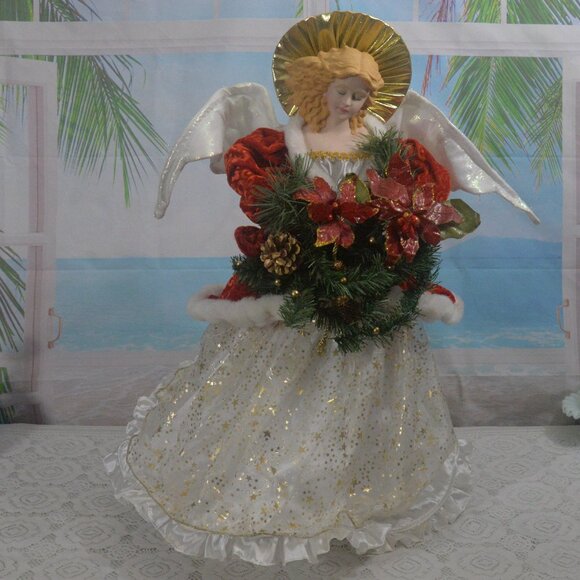 Vintage Christmas Angel Tree Topper or Angel Decor 26" Tall - Picture 1 of 11